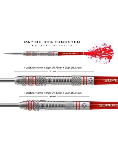 Rzutki harrows rapide 90% steeltip