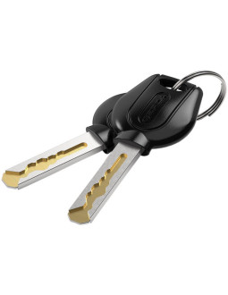 Zapięcie rowerowe gerda łańcuch, korpus okrągły, osłona klucza contra 2