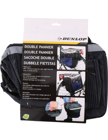 Torba rowerowa na bagażnik dunlop 2ass pes 30x26x10cm 600d sl 27890