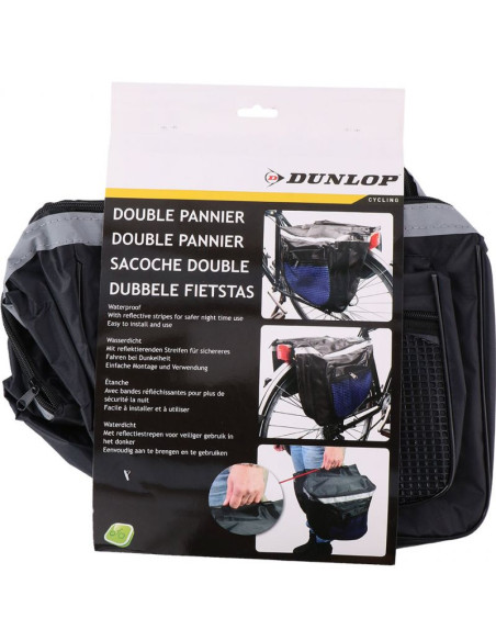 Torba rowerowa na bagażnik dunlop 2ass pes 30x26x10cm 600d sl 27890