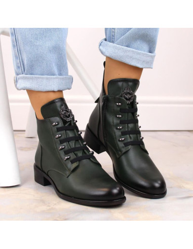 Botki na płaskim obcasie ocieplane jezzi w jez412