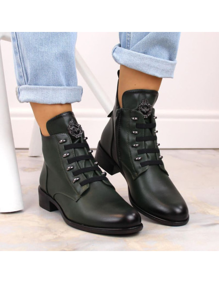 Botki na płaskim obcasie ocieplane jezzi w jez412