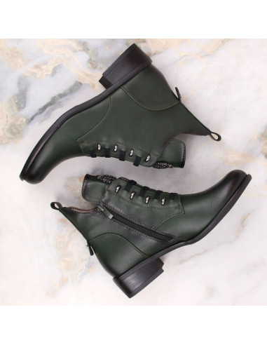 Botki na płaskim obcasie ocieplane jezzi w jez412