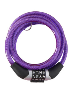 Zapięcie rowerowe dunlop spiralne,szyfr 0,6x120 cm 2