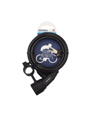 Zapięcie rowerowe gerda linka z uchwytem transportowym typ s, flex 1500/8a 0sflu150008