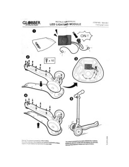 Moduł wymienny do hulajnogi globber elite flashing light module set 523-001 2