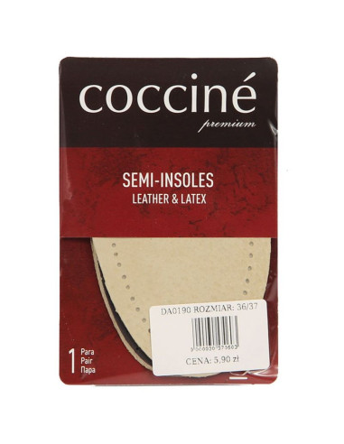 Wkładki coccine skórzane półwkładki na lateksie