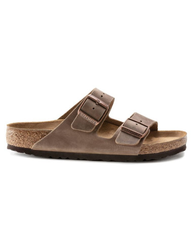 Klapki męskie brązowe birkenstock arizona tabacco brown narrow wąskie (0352203)
