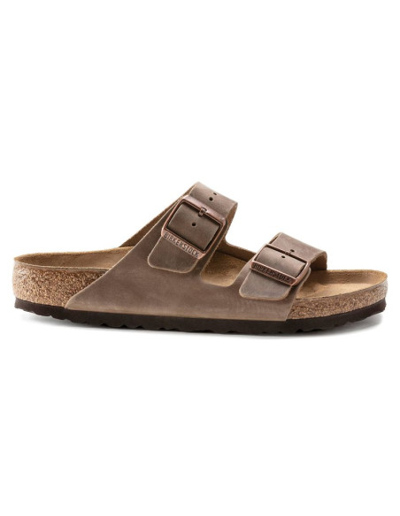 Klapki męskie brązowe birkenstock arizona tabacco brown narrow wąskie (0352203)