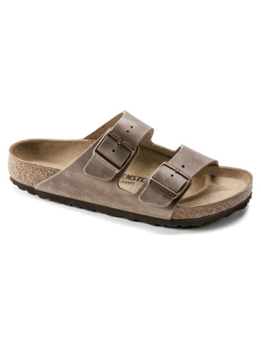 Klapki męskie brązowe birkenstock arizona tabacco brown narrow wąskie (0352203)