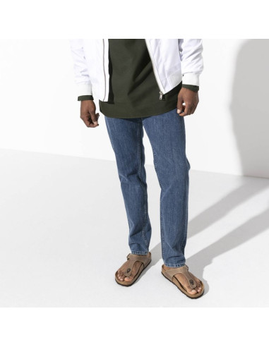 Japonki damskie birkenstock gizeh oiled leather tabacco brown regular szerokie (0943811)