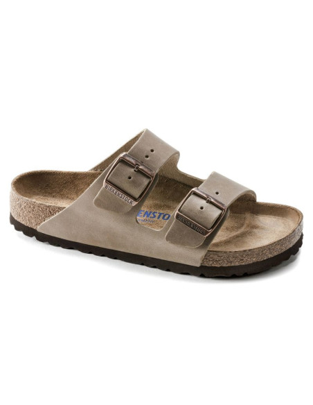 Klapki birkenstock arizona soft footbed oiled leather tabacco brown narrow wąskie damskie/męskie (0552813)
