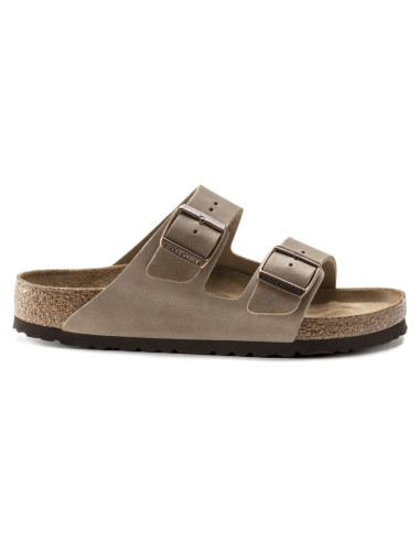 Klapki birkenstock arizona soft footbed oiled leather tabacco brown narrow wąskie damskie/męskie (0552813)
