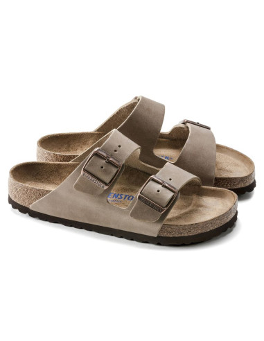 Klapki birkenstock arizona soft footbed oiled leather tabacco brown narrow wąskie damskie/męskie (0552813)