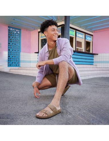 Klapki birkenstock arizona soft footbed oiled leather tabacco brown narrow wąskie damskie/męskie (0552813)