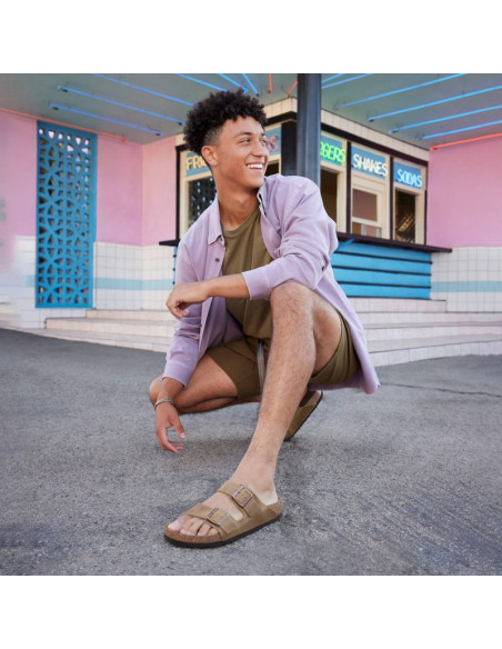 Klapki birkenstock arizona soft footbed oiled leather tabacco brown narrow wąskie damskie/męskie (0552813)
