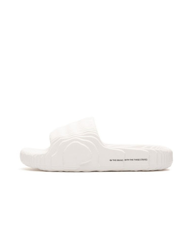 Klapki damskie/męskie adidas adilette 22  crystal white z wygodną profilowaną podeszwą białe (hq4672)