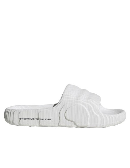 Klapki damskie/męskie adidas adilette 22  crystal white z wygodną profilowaną podeszwą białe (hq4672)