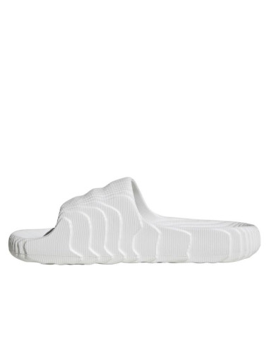 Klapki damskie/męskie adidas adilette 22  crystal white z wygodną profilowaną podeszwą białe (hq4672)