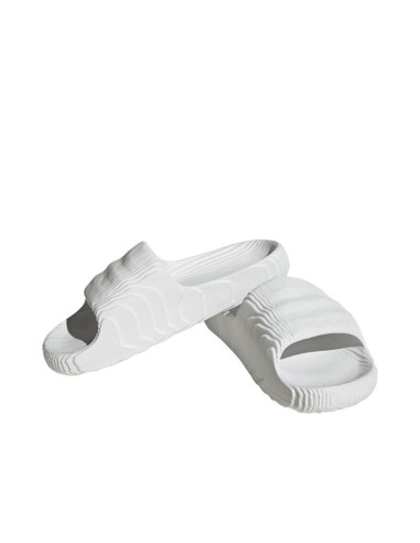 Klapki damskie/męskie adidas adilette 22  crystal white z wygodną profilowaną podeszwą białe (hq4672)