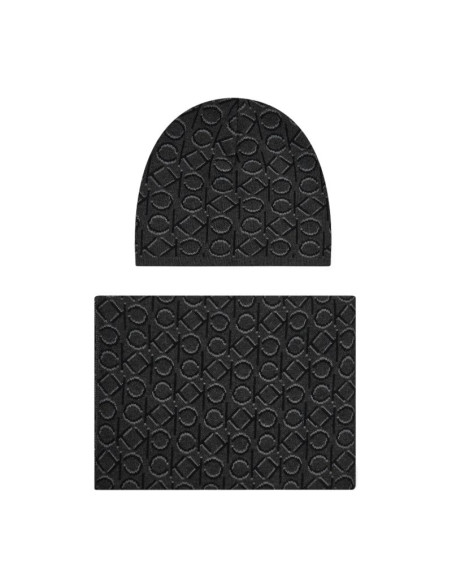 Czapka + szalik calvin klein shadow monogram m