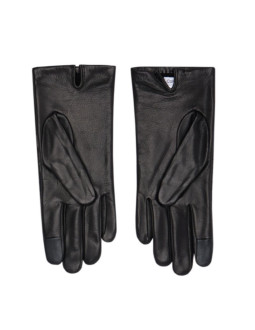 Rękawiczki calvin klein re-lock debossed leather gloves w 2
