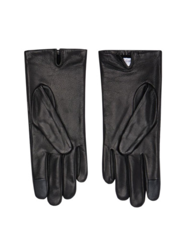 Rękawiczki calvin klein re-lock debossed leather gloves w