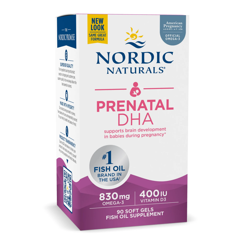 Prenatal DHA Omega 3 i Witamina D3 - unflavored formula (90 kaps.)