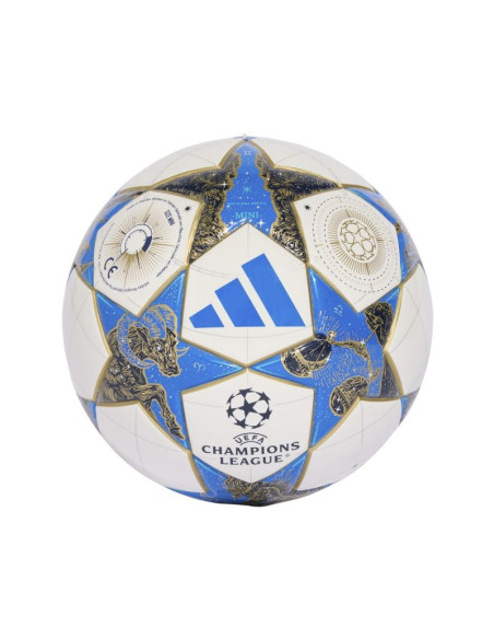 Piłka nożna adidas ucl mini 25/26 league stage biało-niebiesko-złota jp1544