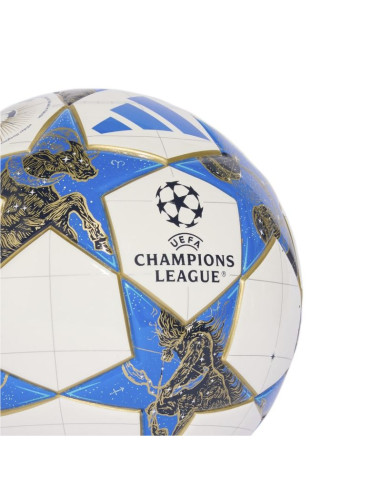 Piłka nożna adidas ucl mini 25/26 league stage biało-niebiesko-złota jp1544