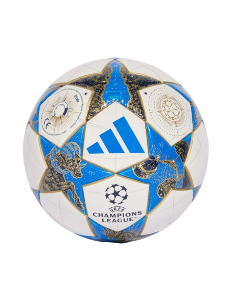 Piłka nożna adidas ucl mini 25/26 league stage biało-niebiesko-złota jp1544