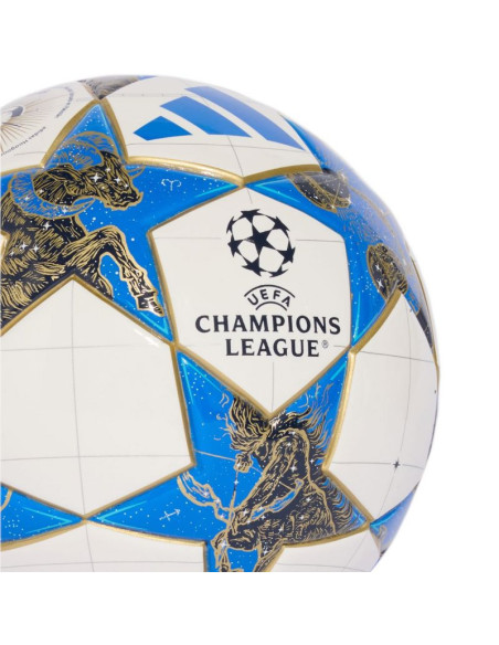 Piłka nożna adidas ucl mini 25/26 league stage biało-niebiesko-złota jp1544