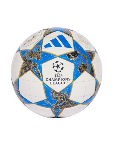 Piłka nożna adidas ucl mini 25/26 league stage biało-niebiesko-złota jp1544