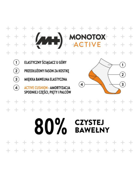 Skarpety monotox basics ankle socks active cushion black 2-pack sks20zkwb