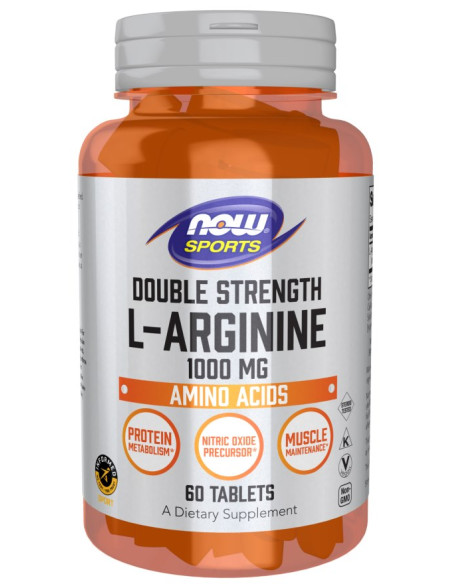 Now Foods L-Arginine 1000 Mg Double Strength - L-Arginina 1000 Mg (180 Tabl.)