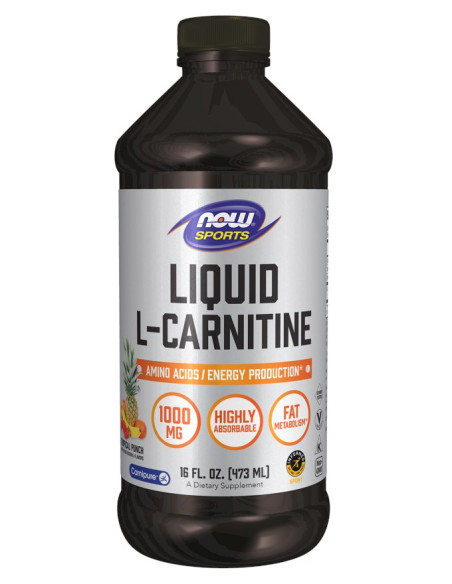 Now Foods L-Carnitine Liquid 1000 Mg Tropical Punch - L-Karnityna 1000 Mg Smak Topical (473 Ml)