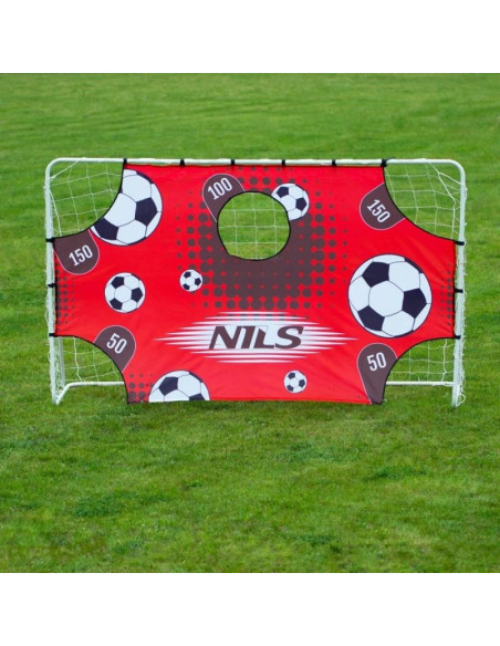 Bramka z siatką i panelem do celowania nils br240p 2w1 240x150cm