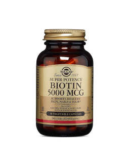 Solgar Biotin 5000 Mcg - Biotyna 5000 Mcg (50 Kaps.)