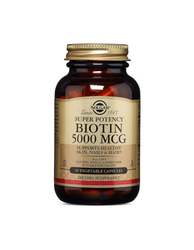 Solgar Biotin 5000 Mcg - Biotyna 5000 Mcg (50 Kaps.)