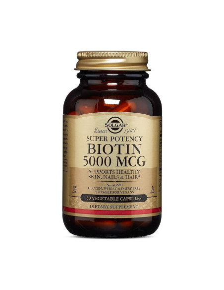 Solgar Biotin 5000 Mcg - Biotyna 5000 Mcg (50 Kaps.)