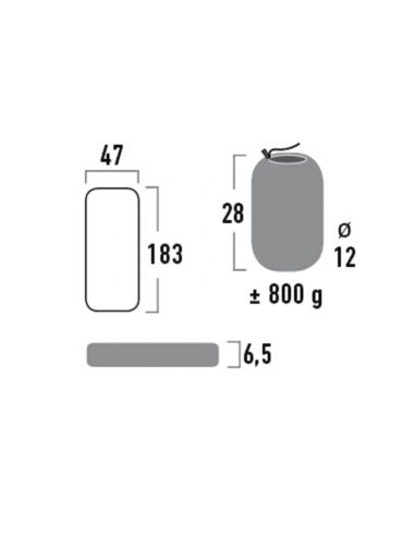 Materac high peak texas 185x47x6,5cm 41003