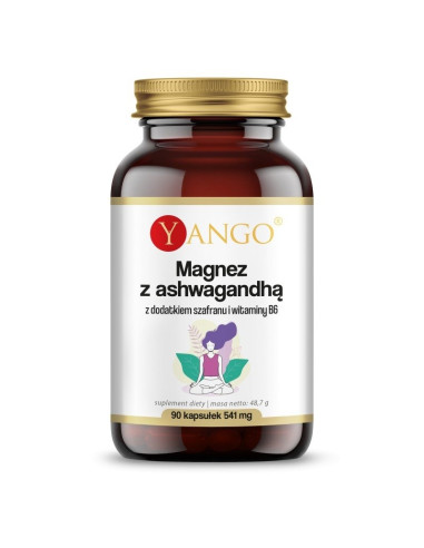 Yango Magnez Z Ashwagandhą Z Dodatkiem Szafranu I Wit. B6 (90 Kaps.)