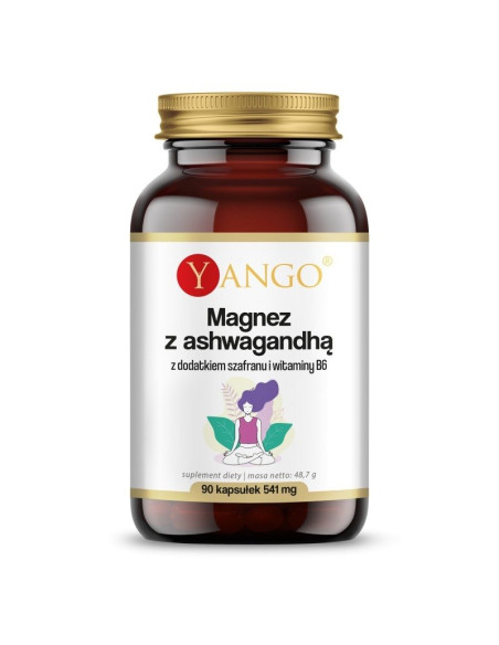 Yango Magnez Z Ashwagandhą Z Dodatkiem Szafranu I Wit. B6 (90 Kaps.)