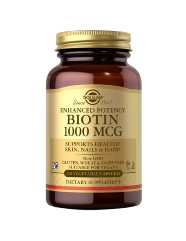 Solgar Biotin 1000 Mcg - Biotyna 1000 Mcg (250 Kaps.)