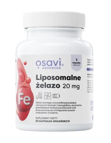 Osavi Liposomalne Żelazo 20 Mg (60 Kaps.)