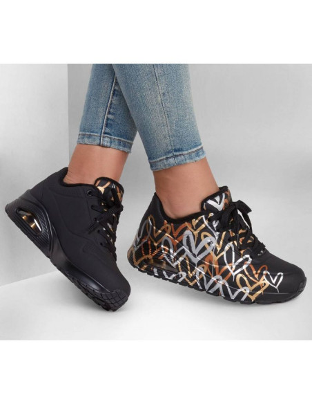 Buty skechers uno metallic love w 155523