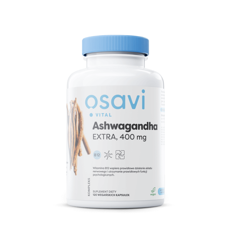 Ashwagandha EXTRA 400 mg z wit. B12 (120 kaps.)