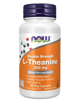 Now Foods Double Strength L-Theanine 200 Mg - L-Teanina 200 Mg (90 Kaps.)