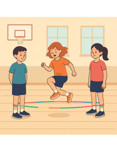 Guma do skakania tęczowa 7m smj sport