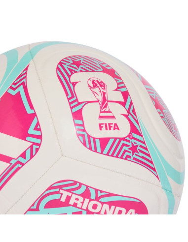 Piłka nożna adidas world cup 26 trionda club biało-różowo-błękitna jd8054